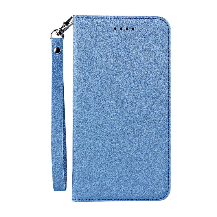 For iPhone 13 Pro Max Silk Texture Horizontal Flip Phone Leather Case with lanyard