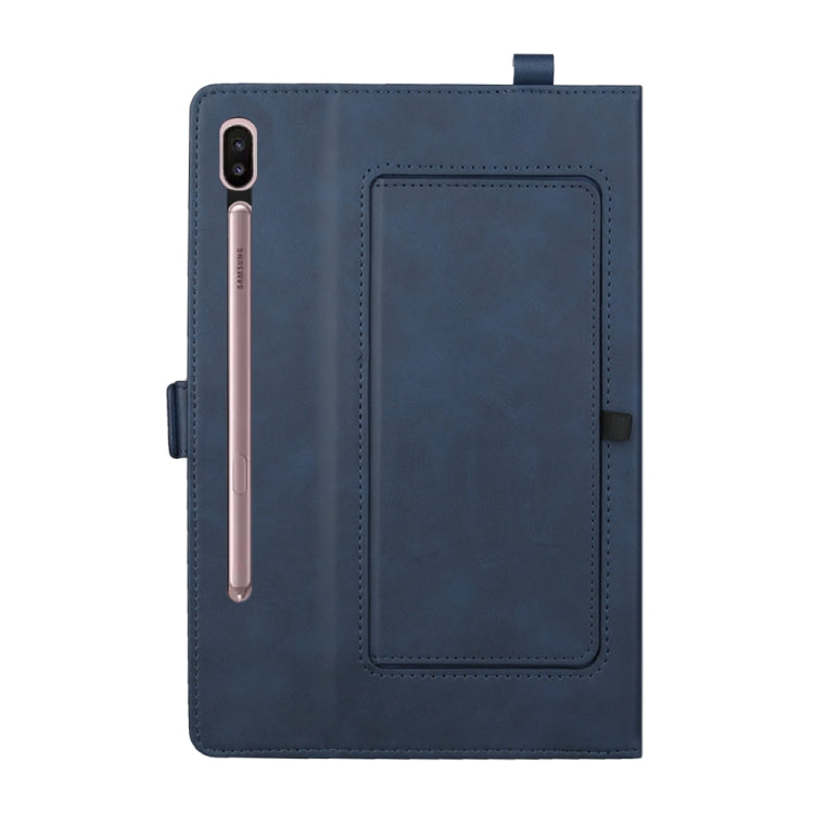 For Galaxy Tab S6 10.5 /T860 /T865 Horizontal Flip Double Brackets PU Leather Case with Card Slots & Photo Frame & Pen Slot