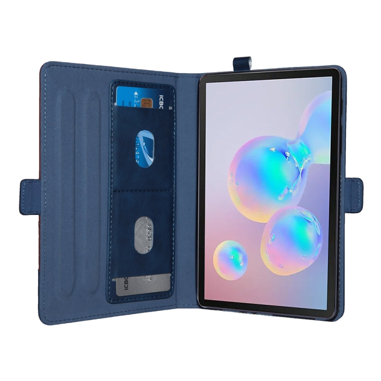 For Galaxy Tab S6 10.5 /T860 /T865 Horizontal Flip Double Brackets PU Leather Case with Card Slots & Photo Frame & Pen Slot