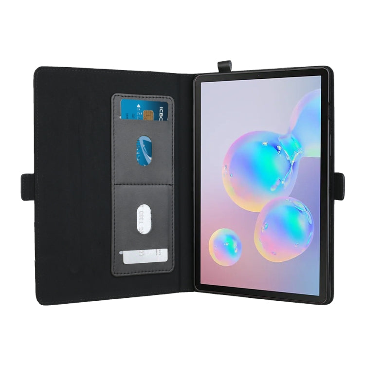 For Galaxy Tab S6 10.5 /T860 /T865 Horizontal Flip Double Brackets PU Leather Case with Card Slots & Photo Frame & Pen Slot