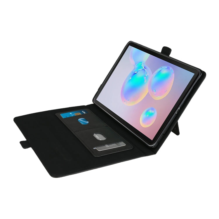 For Galaxy Tab S6 10.5 /T860 /T865 Horizontal Flip Double Brackets PU Leather Case with Card Slots & Photo Frame & Pen Slot