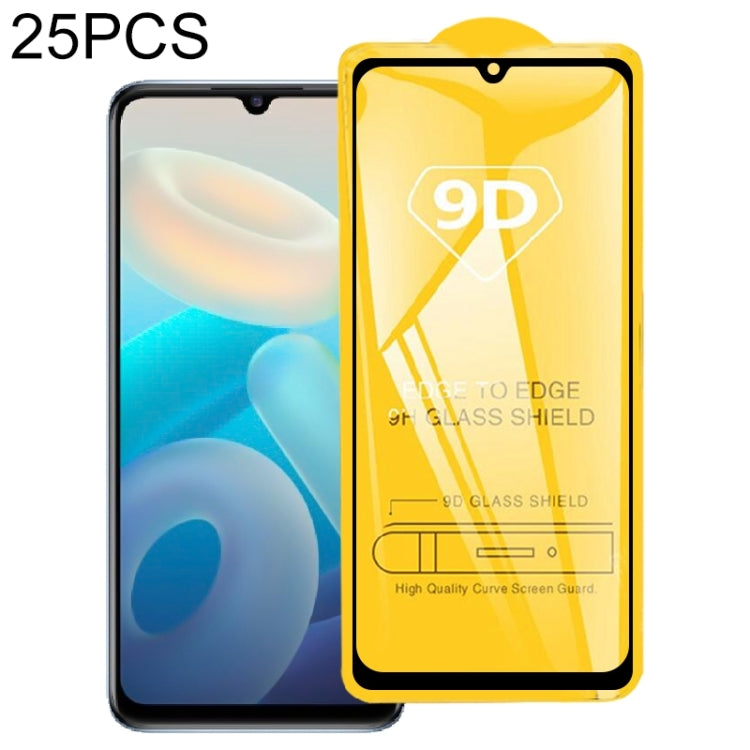 25 PCS 9D Full Glue Screen Tempered Glass Film For vivo Y71t