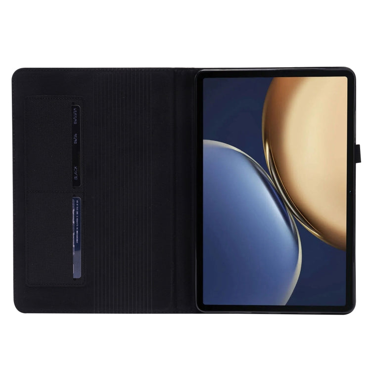 For Honor Tablet V7 Pro TPU + Fabric PU Leather Tablet Protective Case with Name Card Clip