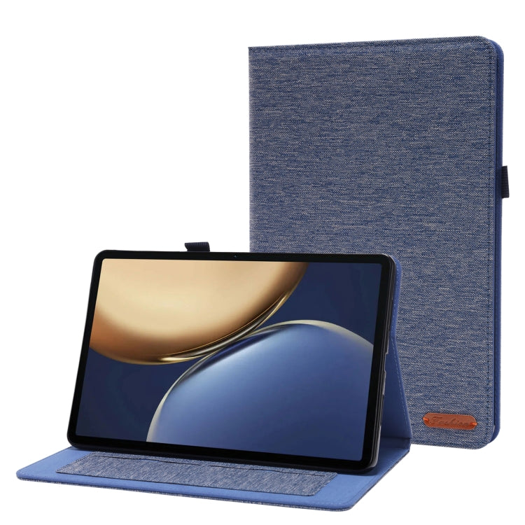 For Honor Tablet V7 Pro TPU + Fabric PU Leather Tablet Protective Case with Name Card Clip