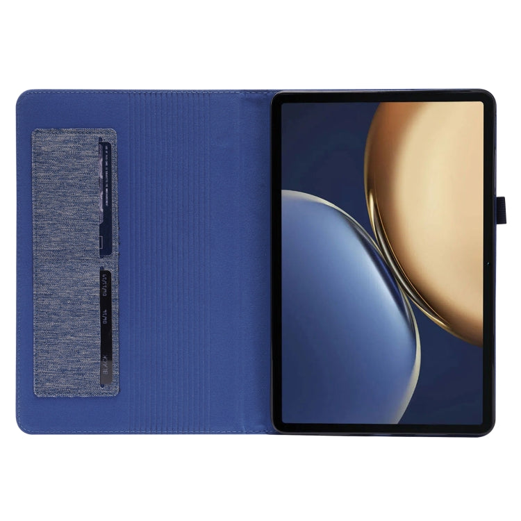 For Honor Tablet V7 Pro TPU + Fabric PU Leather Tablet Protective Case with Name Card Clip