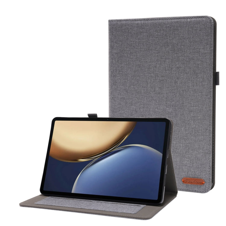 For Honor Tablet V7 Pro TPU + Fabric PU Leather Tablet Protective Case with Name Card Clip