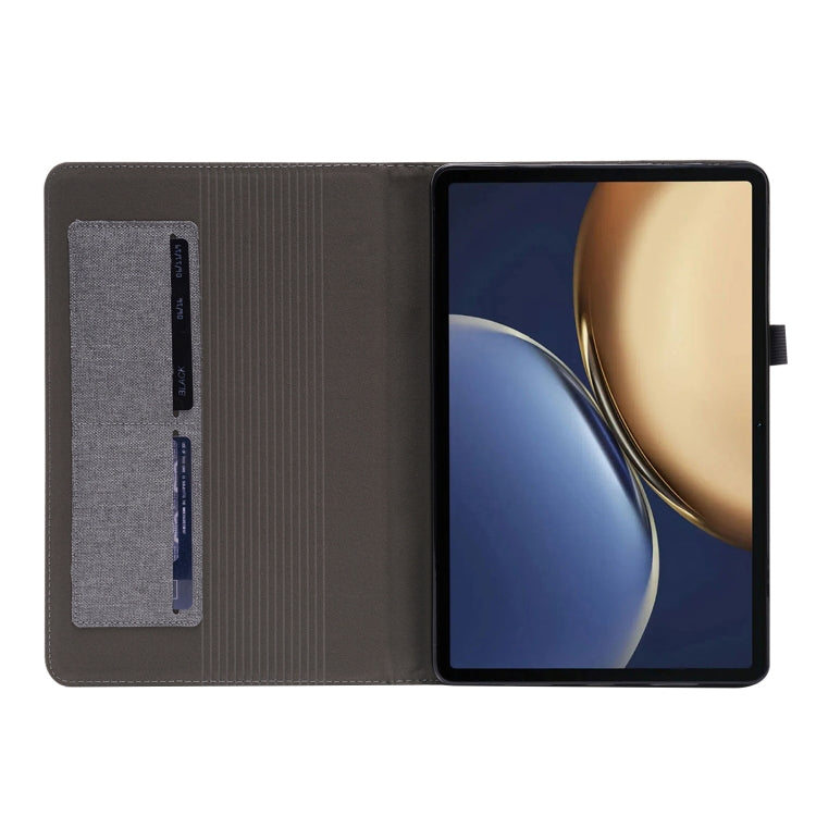 For Honor Tablet V7 Pro TPU + Fabric PU Leather Tablet Protective Case with Name Card Clip