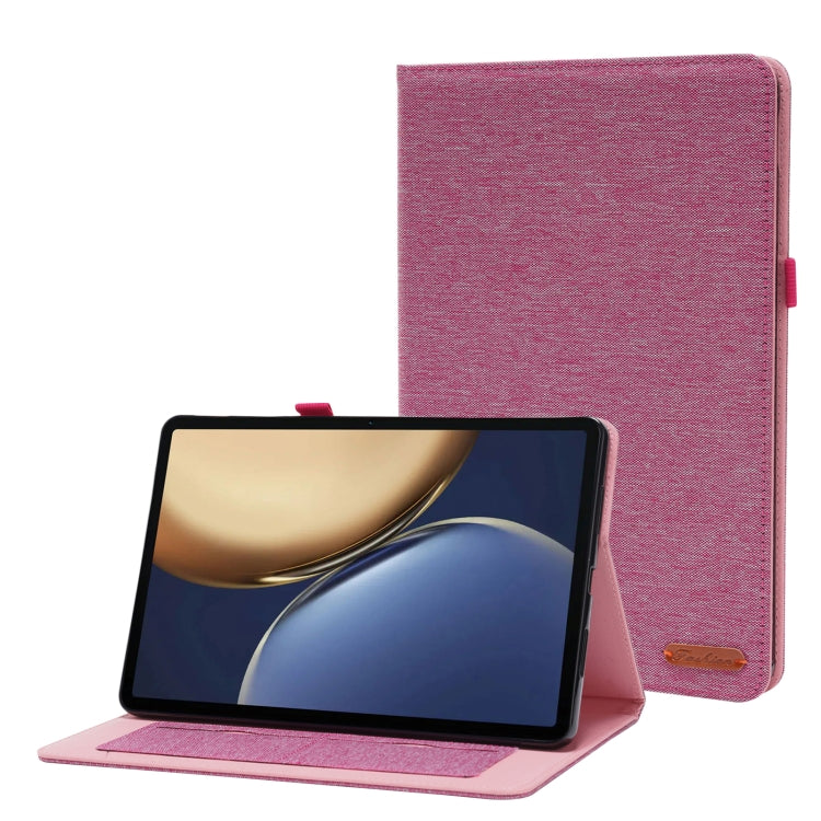 For Honor Tablet V7 Pro TPU + Fabric PU Leather Tablet Protective Case with Name Card Clip
