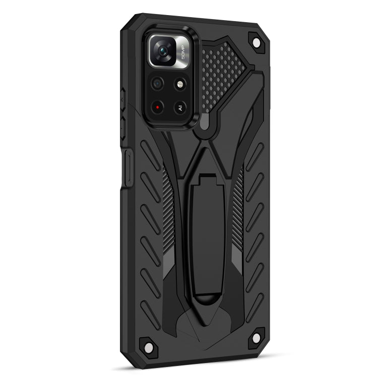 For Xiaomi Redmi Note 11 5G / Poco M4 Pro Shockproof TPU + PC Protective Phone Case with Holder