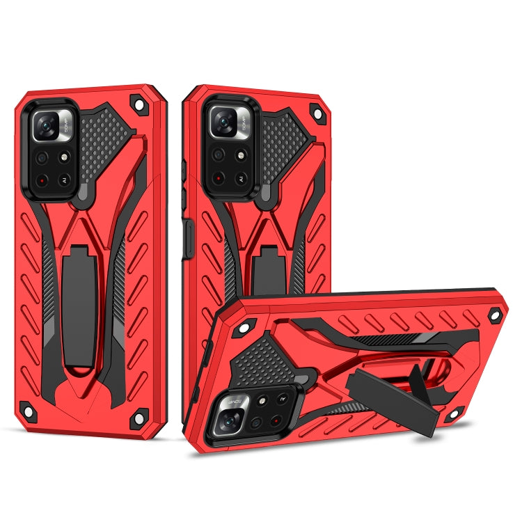 For Xiaomi Redmi Note 11 5G / Poco M4 Pro Shockproof TPU + PC Protective Phone Case with Holder