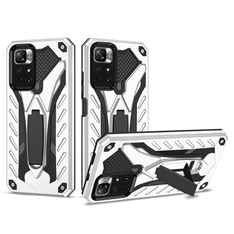 For Xiaomi Redmi Note 11 5G / Poco M4 Pro Shockproof TPU + PC Protective Phone Case with Holder