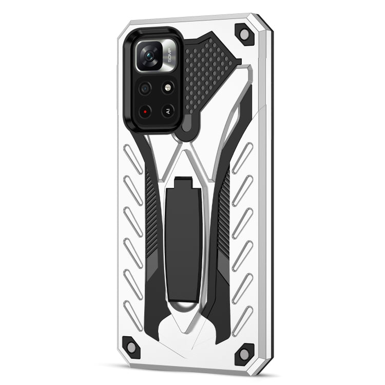 For Xiaomi Redmi Note 11 5G / Poco M4 Pro Shockproof TPU + PC Protective Phone Case with Holder