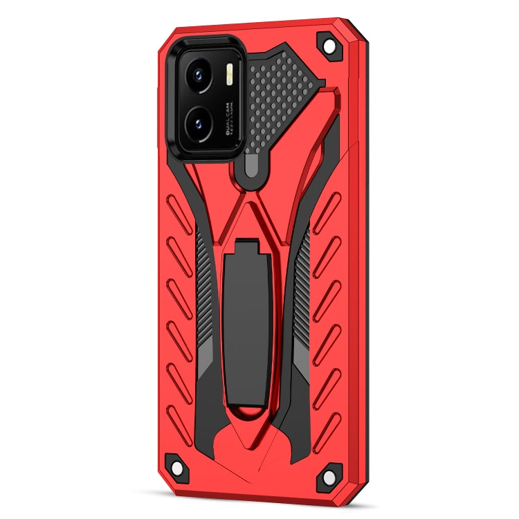 For vivo Y15s Shockproof TPU + PC Protective Phone Case with Holder
