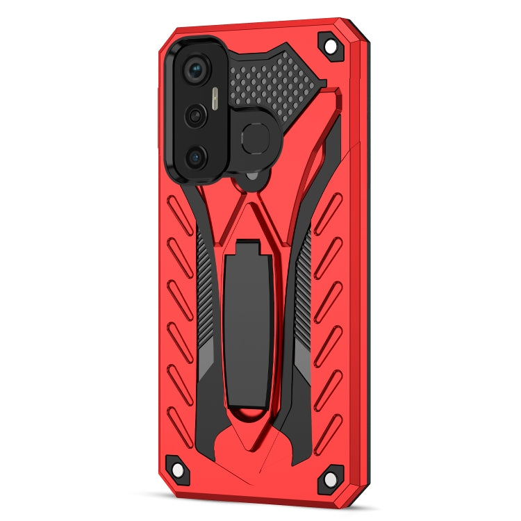 For Infinix Hot 11 Shockproof TPU + PC Protective Phone Case with Holder
