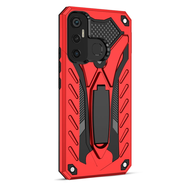 For Infinix Hot 11 Shockproof TPU + PC Protective Phone Case with Holder