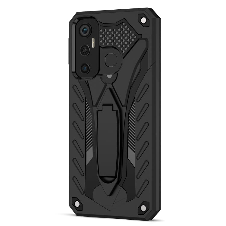 For Infinix Hot 11 Shockproof TPU + PC Protective Phone Case with Holder