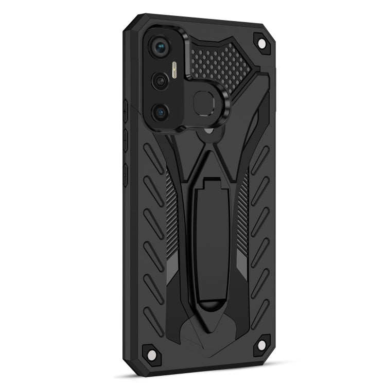 For Infinix Hot 11 Shockproof TPU + PC Protective Phone Case with Holder