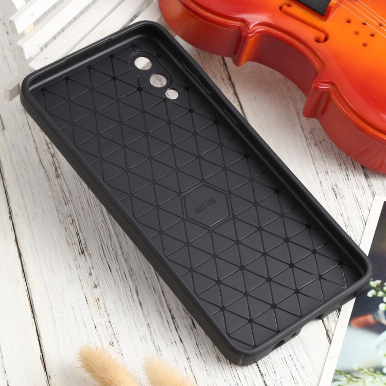 For Samsung Galaxy A02 / M02 Litchi Texture Sliding Camshield TPU Phone Case