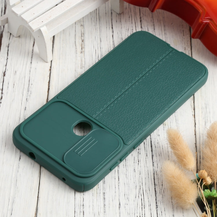 For Samsung Galaxy A11 / M11 Litchi Texture Sliding Camshield TPU Phone Case