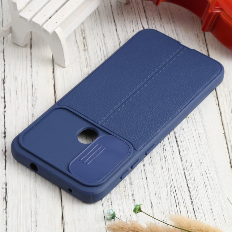 For Samsung Galaxy A11 / M11 Litchi Texture Sliding Camshield TPU Phone Case