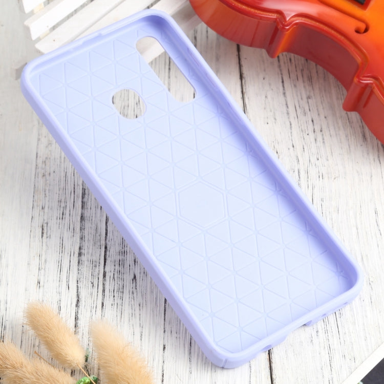 For Samsung Galaxy A20 / A30 Litchi Texture Sliding Camshield TPU Phone Case