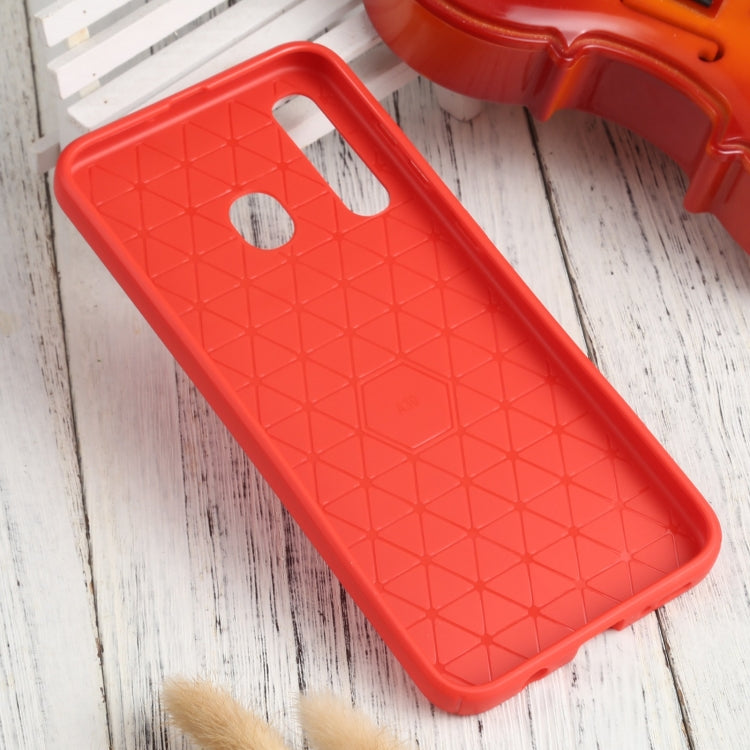 For Samsung Galaxy A20 / A30 Litchi Texture Sliding Camshield TPU Phone Case