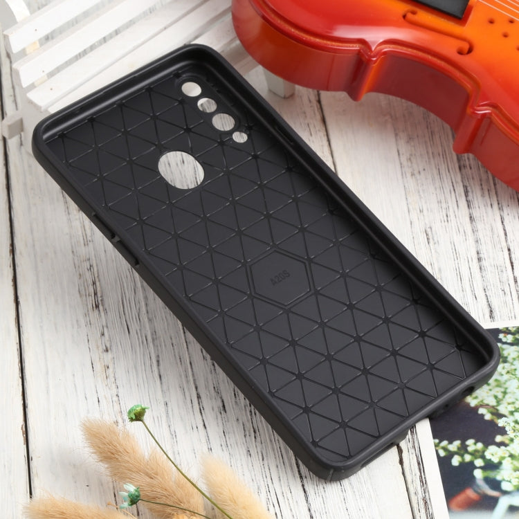 For Samsung Galaxy A20s Litchi Texture Sliding Camshield TPU Phone Case