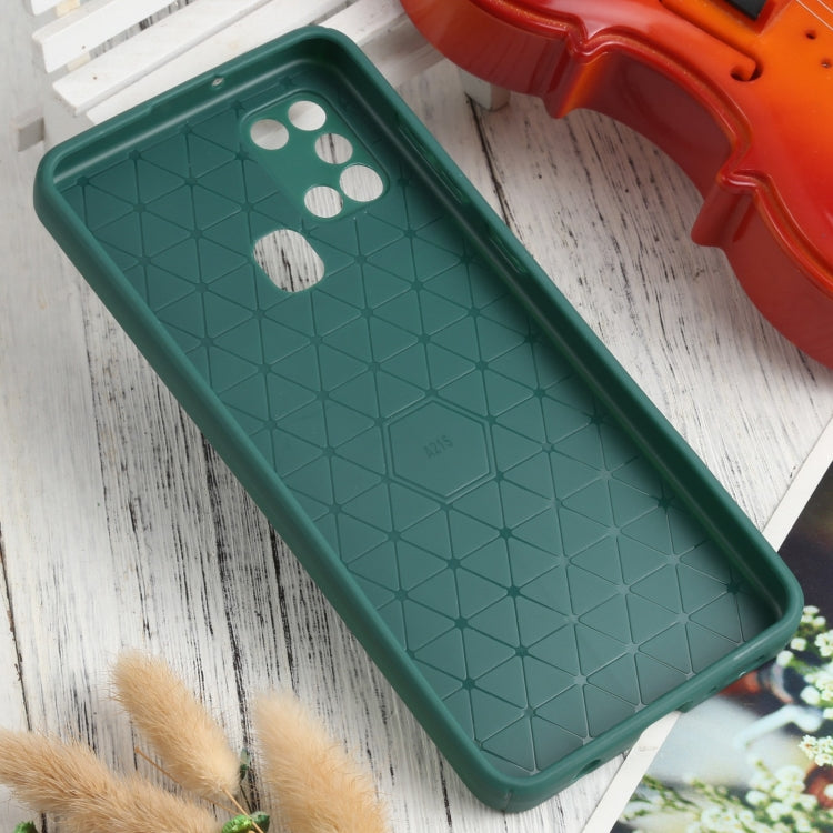 For Samsung Galaxy A21s Litchi Texture Sliding Camshield TPU Phone Case