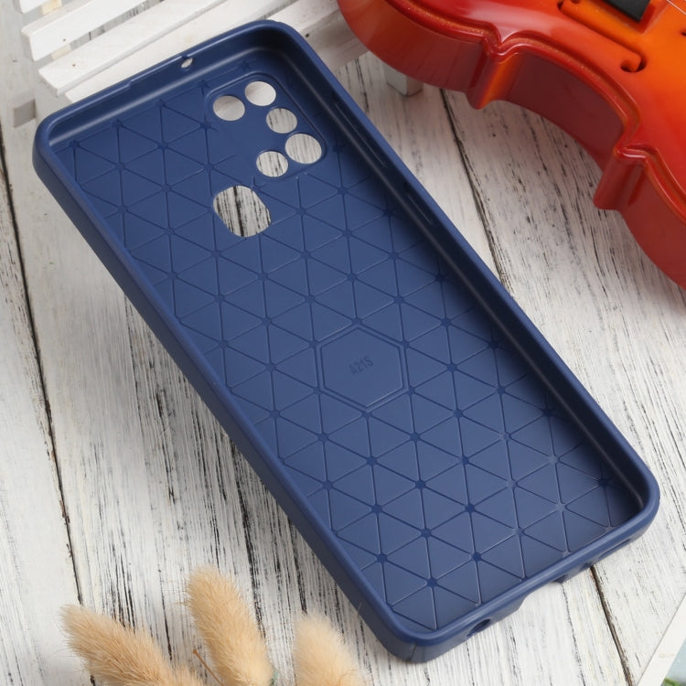 For Samsung Galaxy A21s Litchi Texture Sliding Camshield TPU Phone Case