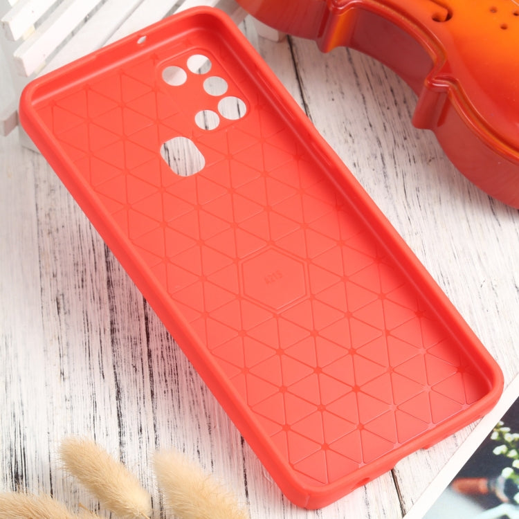 For Samsung Galaxy A21s Litchi Texture Sliding Camshield TPU Phone Case