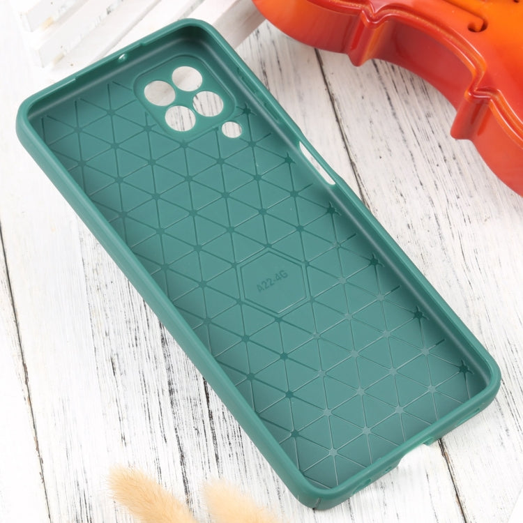 For Samsung Galaxy A22 4G Litchi Texture Sliding Camshield TPU Phone Case