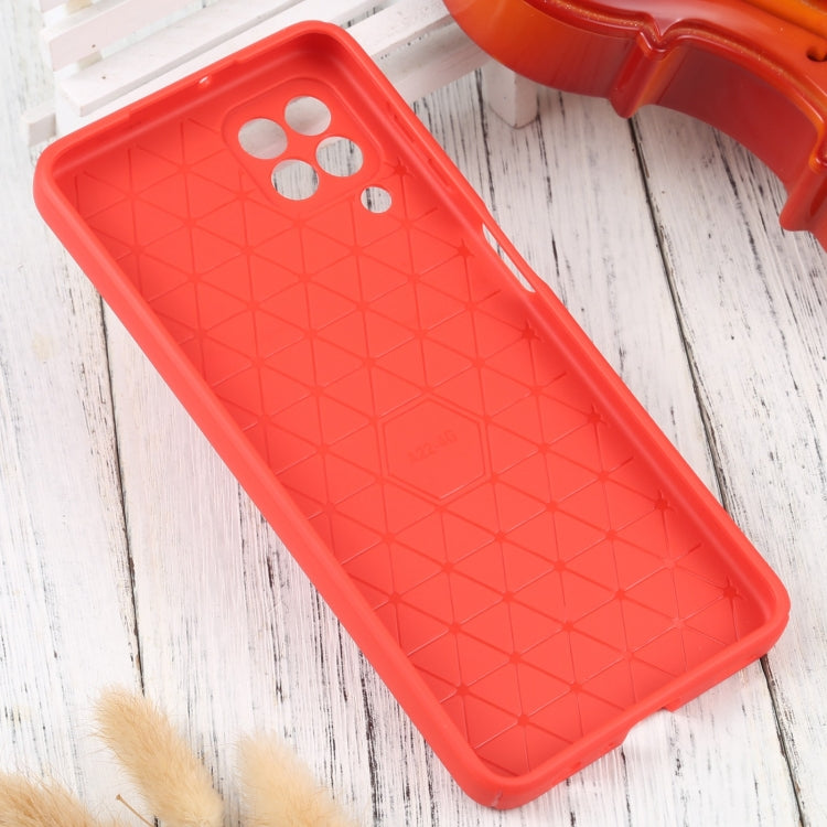 For Samsung Galaxy A22 4G Litchi Texture Sliding Camshield TPU Phone Case