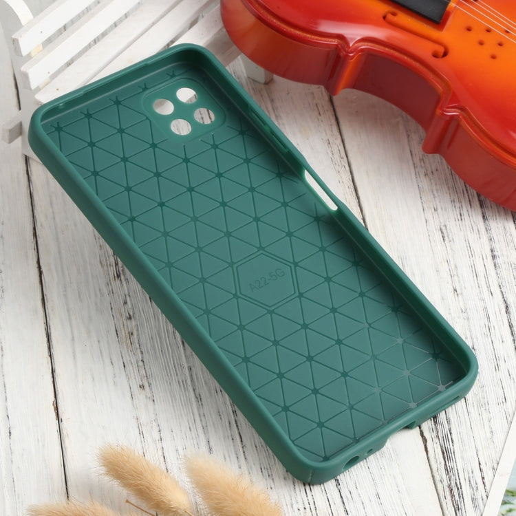 For Samsung Galaxy A22 5G Litchi Texture Sliding Camshield TPU Phone Case