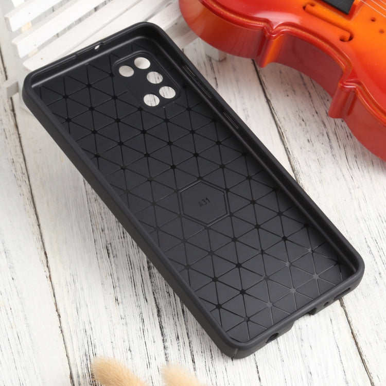 For Samsung Galaxy A31 Litchi Texture Sliding Camshield TPU Phone Case