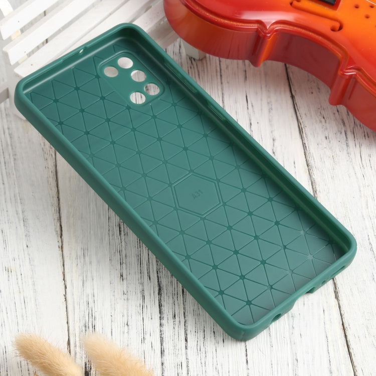 For Samsung Galaxy A31 Litchi Texture Sliding Camshield TPU Phone Case