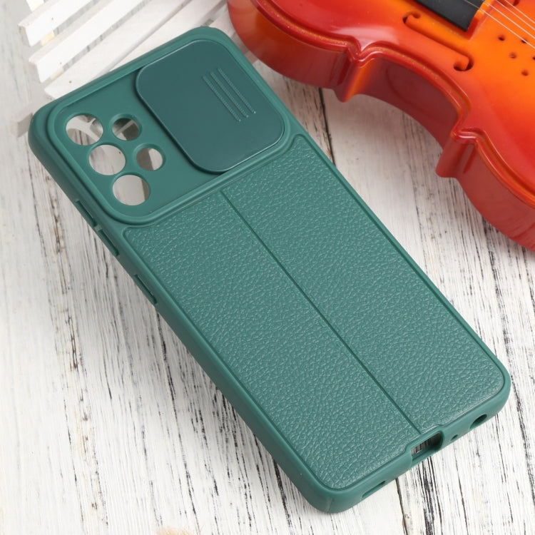 For Samsung Galaxy A32 4G Litchi Texture Sliding Camshield TPU Phone Case
