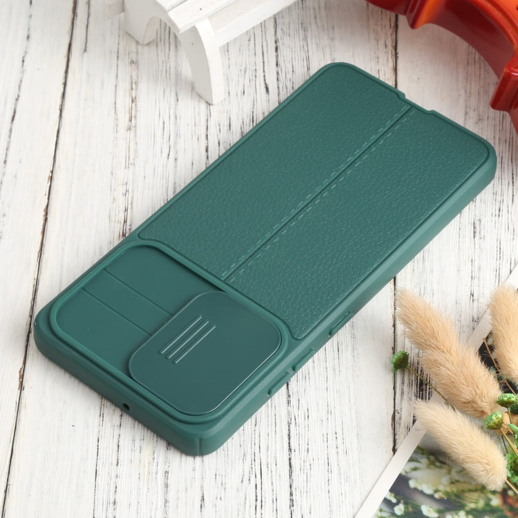 For Samsung Galaxy A32 4G Litchi Texture Sliding Camshield TPU Phone Case
