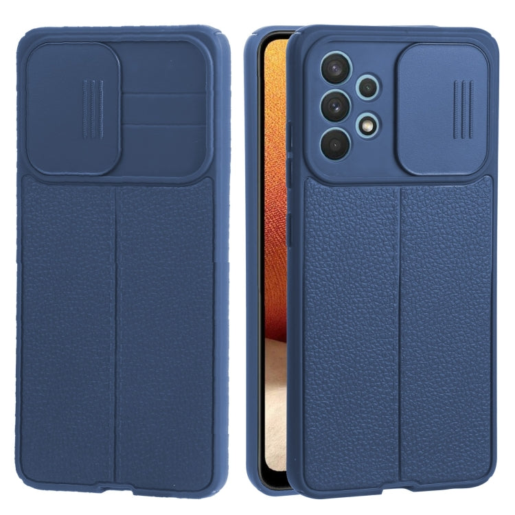 For Samsung Galaxy A32 4G Litchi Texture Sliding Camshield TPU Phone Case
