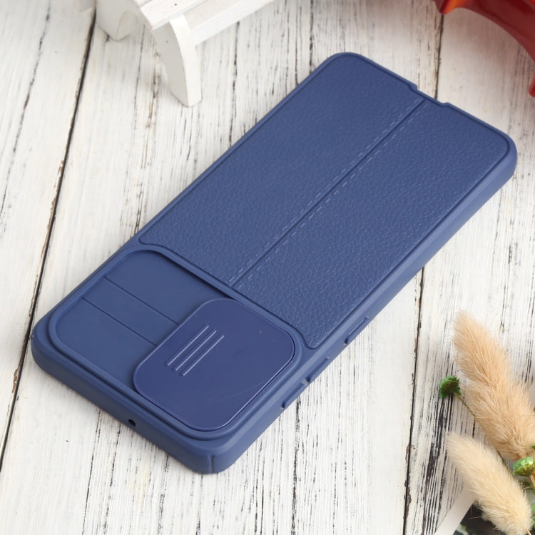 For Samsung Galaxy A32 4G Litchi Texture Sliding Camshield TPU Phone Case