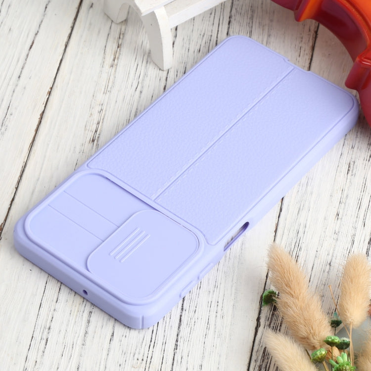 For Samsung Galaxy A32 5G Litchi Texture Sliding Camshield TPU Phone Case
