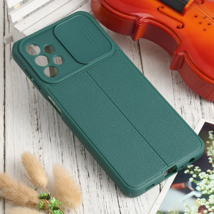 For Samsung Galaxy A32 5G Litchi Texture Sliding Camshield TPU Phone Case