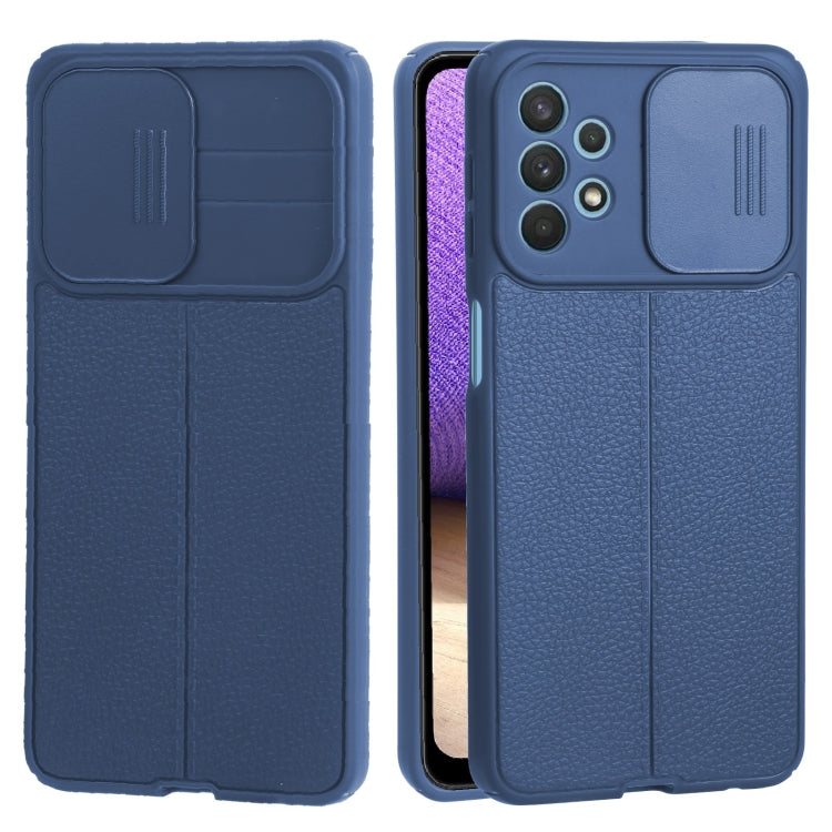 For Samsung Galaxy A32 5G Litchi Texture Sliding Camshield TPU Phone Case