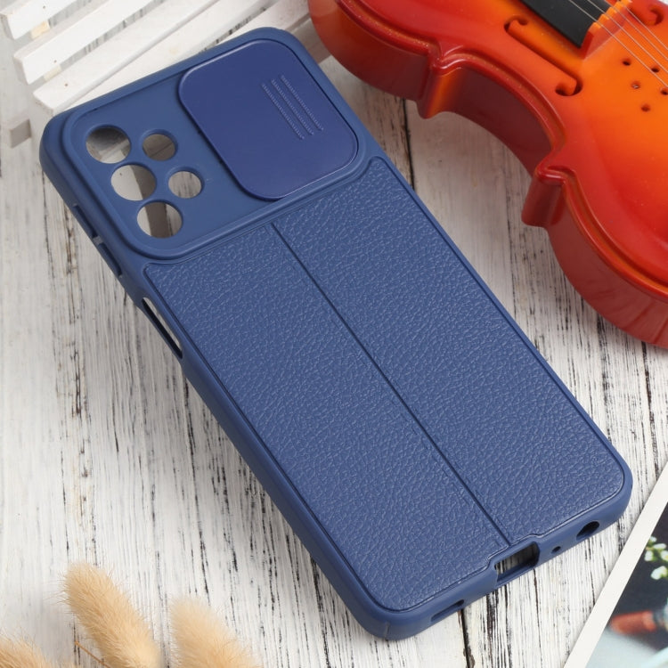 For Samsung Galaxy A32 5G Litchi Texture Sliding Camshield TPU Phone Case