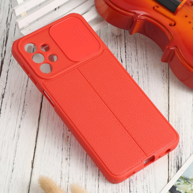 For Samsung Galaxy A32 5G Litchi Texture Sliding Camshield TPU Phone Case
