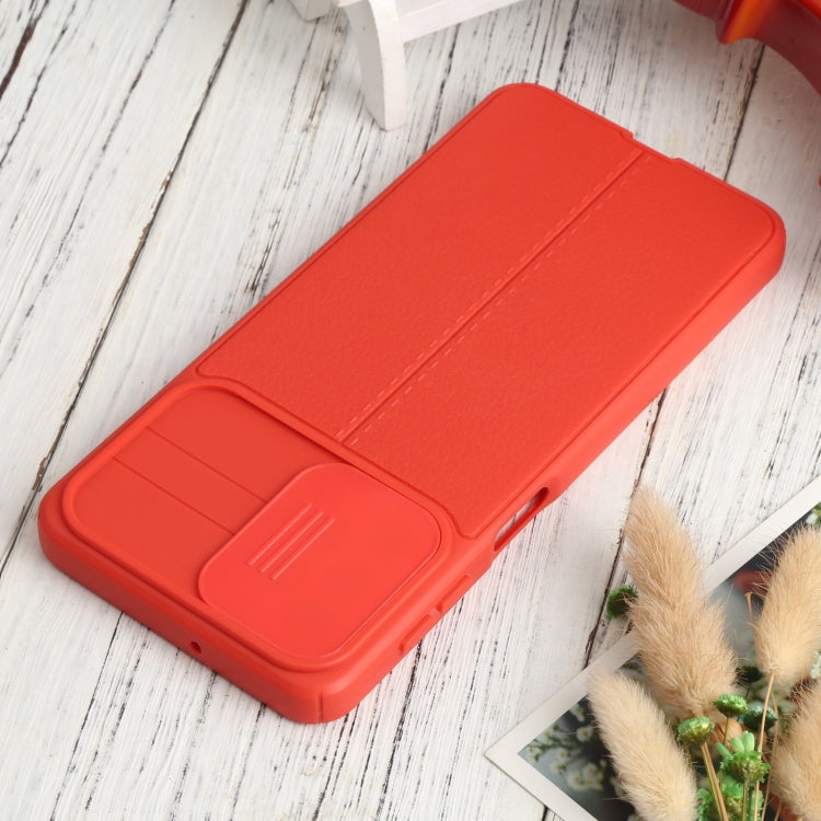 For Samsung Galaxy A32 5G Litchi Texture Sliding Camshield TPU Phone Case