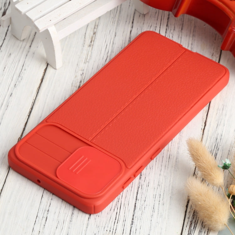 For Samsung Galaxy A51 4G Litchi Texture Sliding Camshield TPU Phone Case