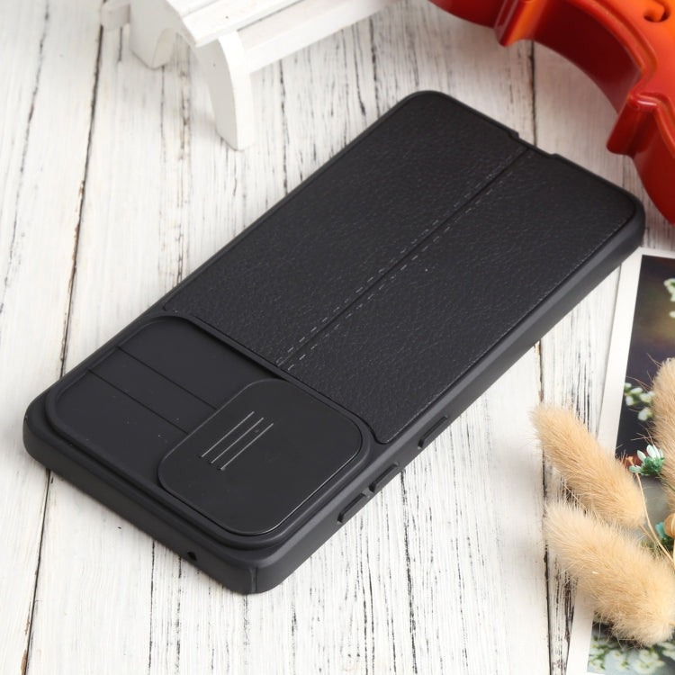 For Samsung Galaxy A52 5G / 4G Litchi Texture Sliding Camshield TPU Phone Case
