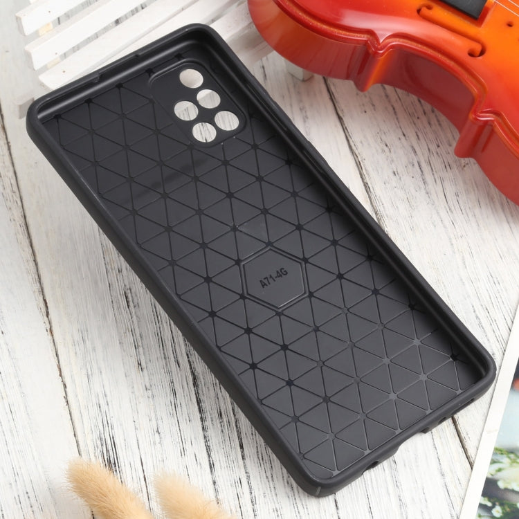 For Samsung Galaxy A71 4G Litchi Texture Sliding Camshield TPU Phone Case