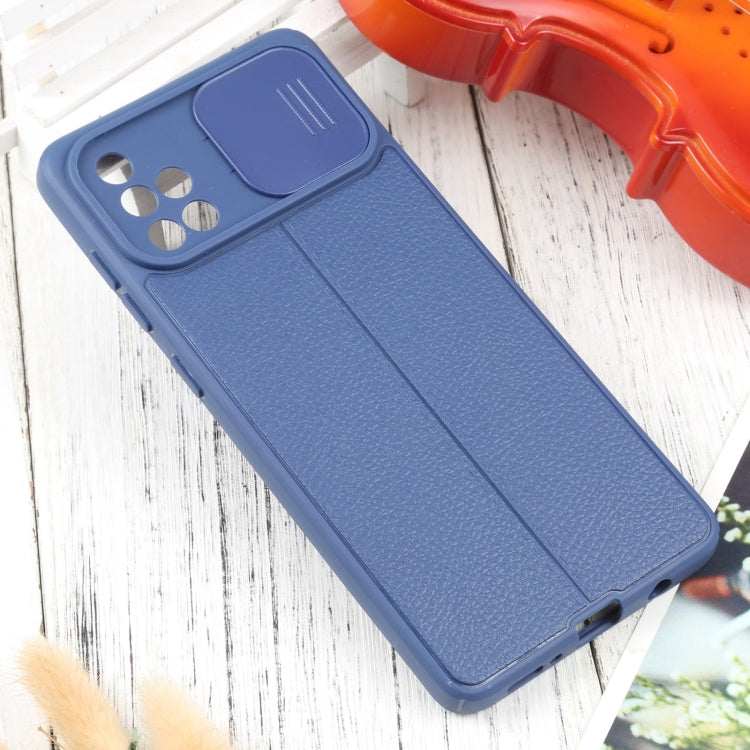 For Samsung Galaxy A71 4G Litchi Texture Sliding Camshield TPU Phone Case