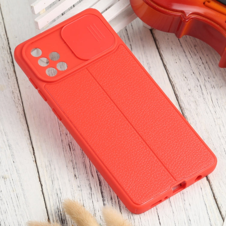 For Samsung Galaxy A71 4G Litchi Texture Sliding Camshield TPU Phone Case